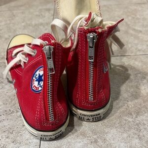 Vibrant Red Kids High-Top Sneakers